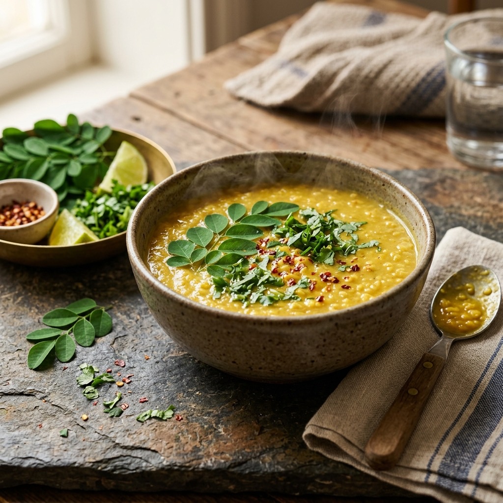 Drizzled on Dal Soup